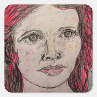 Sticker Carré Femme nordique