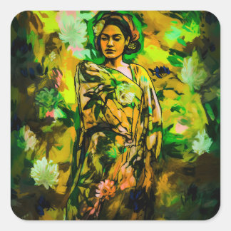 Sticker Carré Femme royale