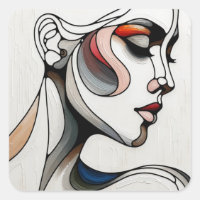 Femme sur toile – Concept d'expression abstraite