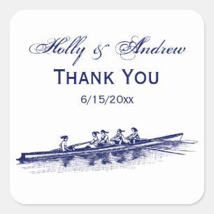 Sticker Carré Femmes Aviron Rameuses Équipe D'équipage Sports Na