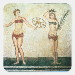 Sticker Carré Femmes en 'bikinis'