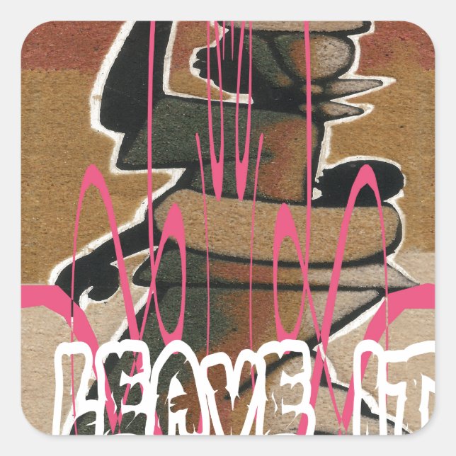 Sticker Carré Femmes et enfants La vie n'est pas juste ; habitue (Devant)