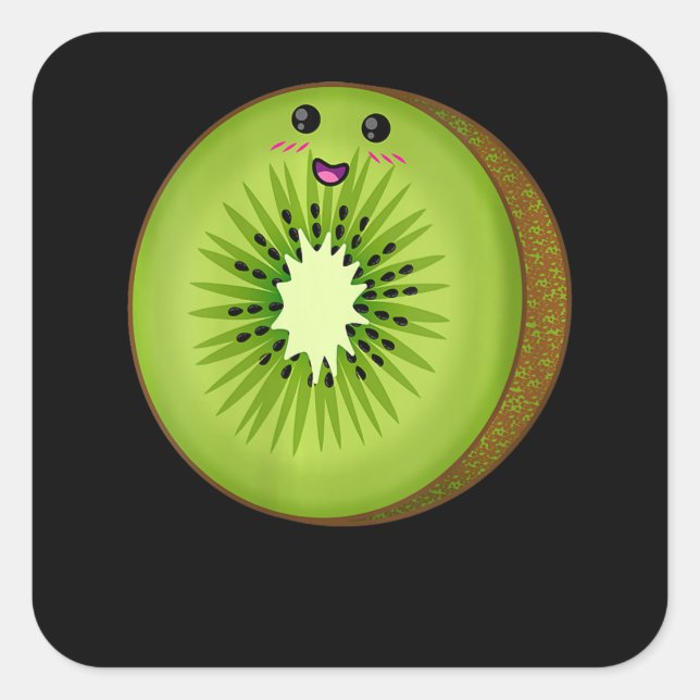 Sticker Carré Femmes Kiwi Costume Nourriture Fruit Halloween Laz (Devant)