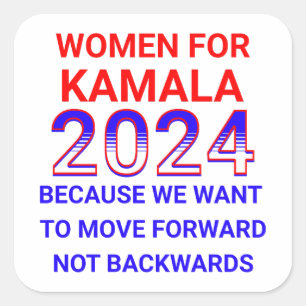 Sticker Carré Femmes pour l'élection de Kamala Harris 2024