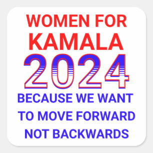 Sticker Carré Femmes pour l'élection de Kamala Harris 2024