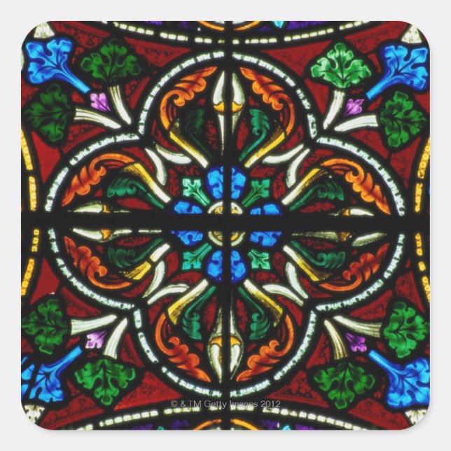 Sticker Carré Fenêtre en verre tendu à l'église St Michans (Devant)