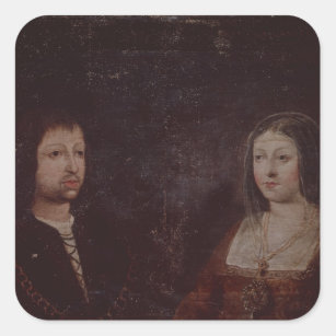 Sticker Carré Ferdinand II d'Aragon et d'Isabella I de la