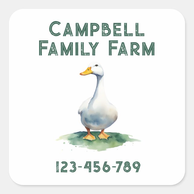 Sticker Carré Ferme (Devant)