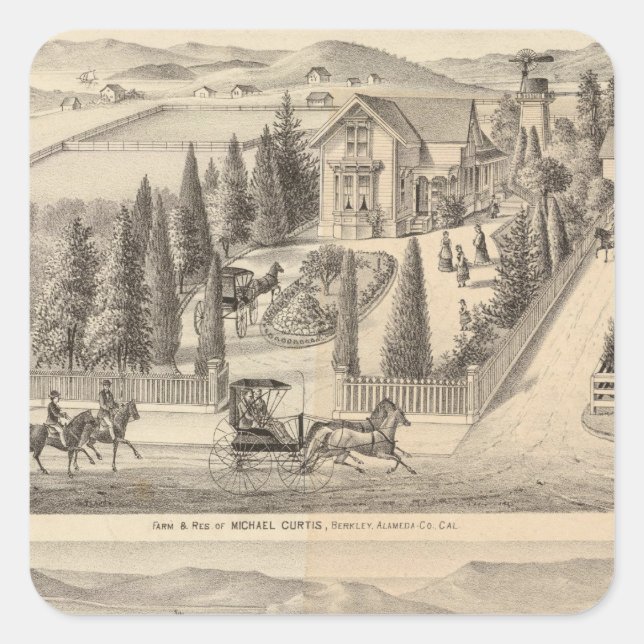 Sticker Carré Ferme de Curtis, Poirier Tract (Devant)