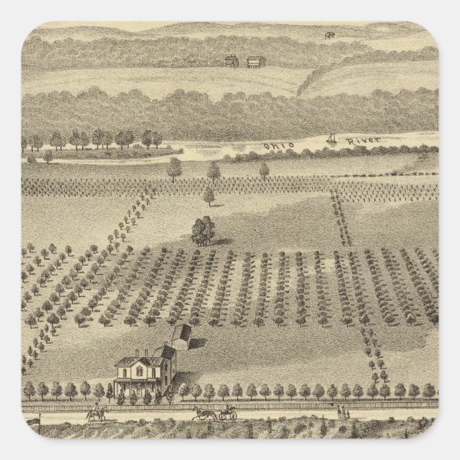 Sticker Carré Ferme et résidences de Joseph (Devant)