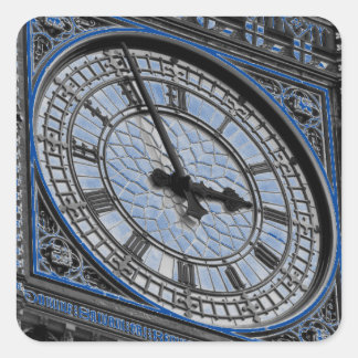 Sticker Carré Fermer Big Ben Horloge Tour Voyage Europe