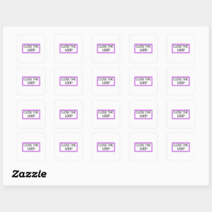 Sticker Carré Fermer la boucle   Vinyle durable