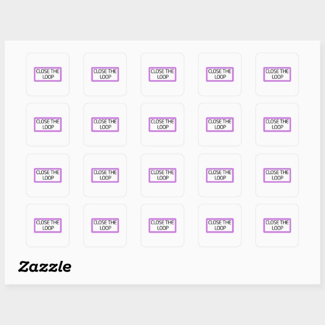 Sticker Carré Fermer la boucle | Vinyle durable (Feuille)