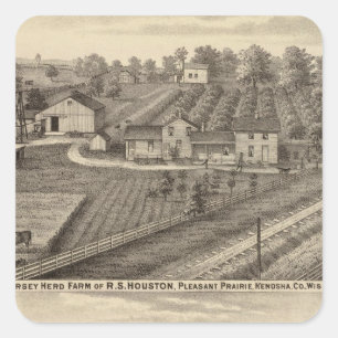 Sticker Carré Fermes laitières de RS Houston et WC White