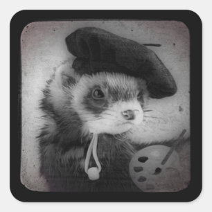 Sticker Carré Ferret