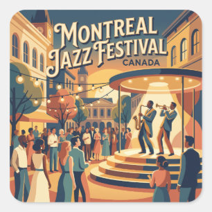 Sticker Carré Festival de jazz de Montréal Canada