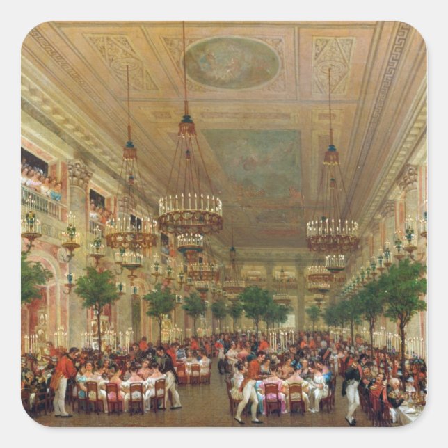 Sticker Carré Fête aux Tuileries pour célébrer le (Devant)