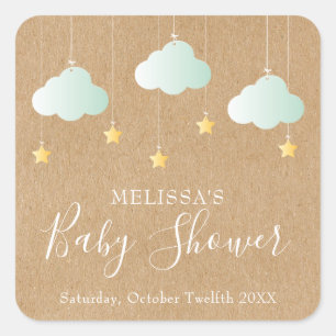 Sticker Carré Fête bébé Twinkle Twinkle Little Star / Sprinkle