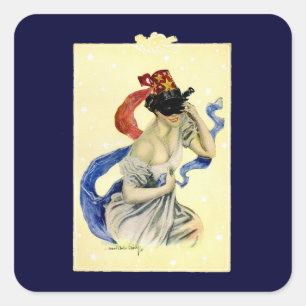 Sticker Carré Fête costumée patriotique de la fête nationale amé