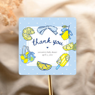Sticker Carré Fête de bébé Lemon Squeeze You