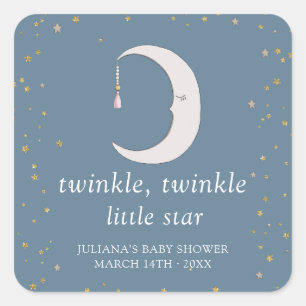 Sticker Carré Fête de Bébé Twinkle Twinkle Little Star