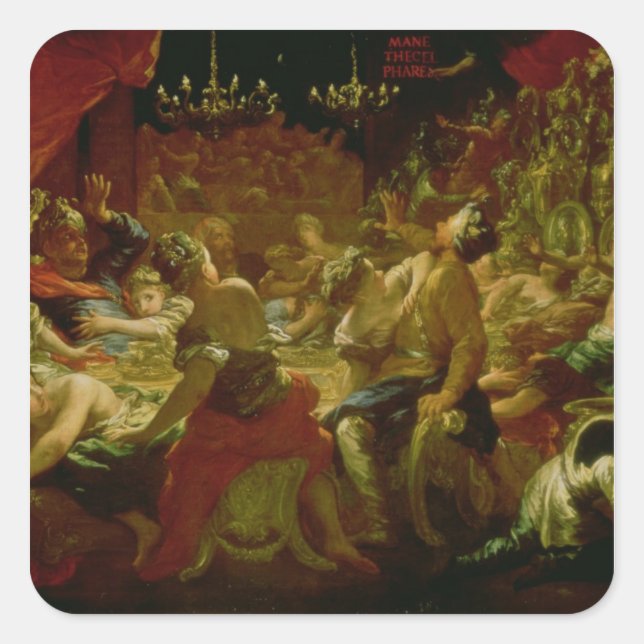 Sticker Carré Fête de Belshazzar (Devant)