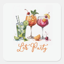 Fête de cocktails d'été avec des boissons colorées