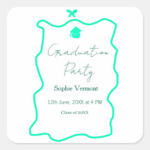 fête de fin d'études à ruban vert pastel espagnol 