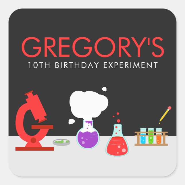 Sticker Carré Fête de la science pour enfants (Devant)