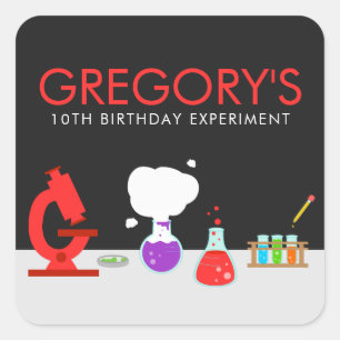 Sticker Carré Fête de la science pour enfants