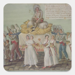 Sticker Carré Fête de l'Agriculture en 1796 à Paris