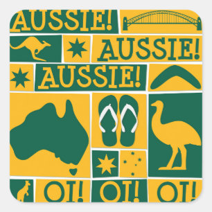 Sticker Carré Fête de l'Australie