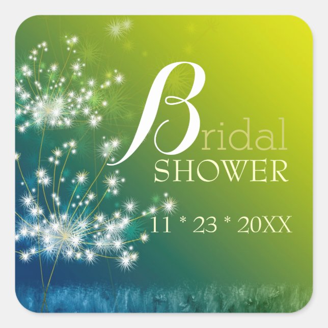 Sticker Carré Fête des mariées Dandelions Dream (Devant)