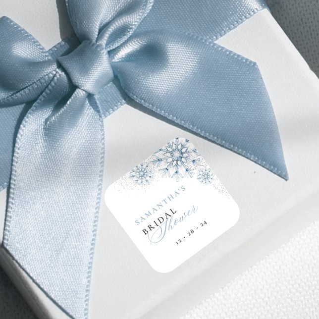 Sticker Carré Fête des mariées de neige en amour (Créateur téléchargé)