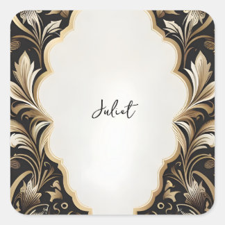 Sticker Carré Fête des mariées rétro arabe exotique gras Damas