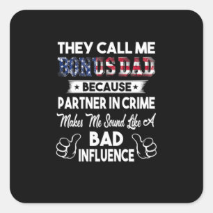 Sticker Carré Fête des pères On M'Appelle Bonus Papa