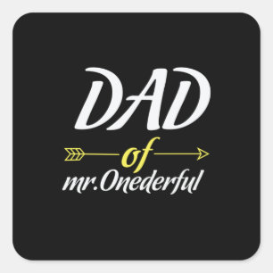 Sticker Carré fête des pères Papa De M. Onederful