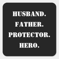 Fête des pères Stencil Mari Père Protecteur Hero