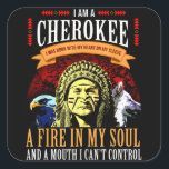 Sticker Carré Fête des peuples autochtones des Cherokees<br><div class="desc">Fête des peuples autochtones des Cherokees</div>