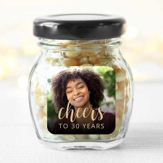 Sticker Carré Fête du 30e anniversaire (Créateur téléchargé)