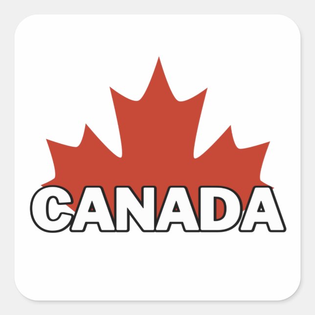 Sticker Carré fête du canada (Devant)