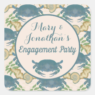 Sticker Carré Fête du crabe Crabes bleus, Fiançailles