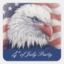 Fête patriotique du 4 juillet Aigle Rouge Blanc Bl