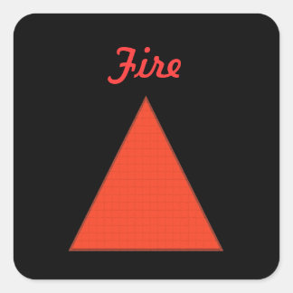 Sticker Carré Feu