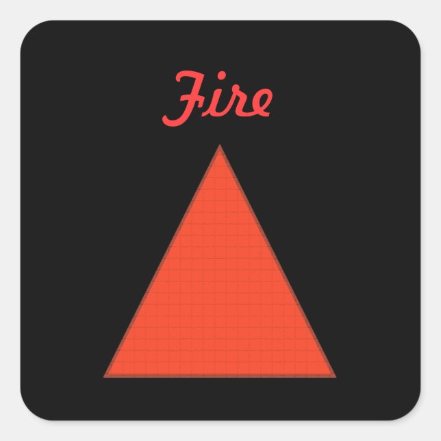 Sticker Carré Feu (Devant)