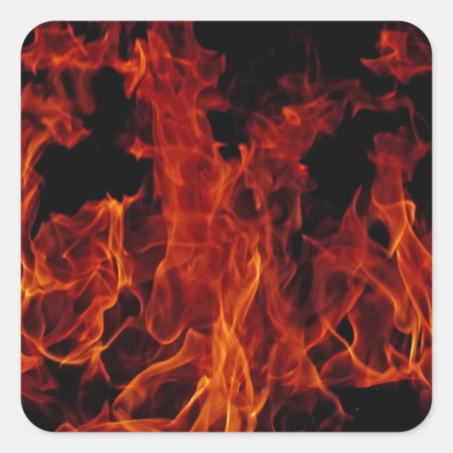 Sticker Carré Feu (Devant)