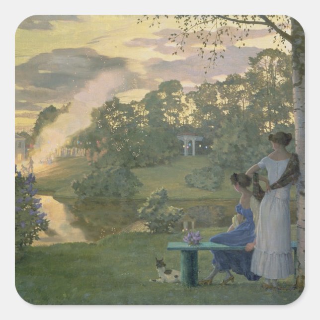 Sticker Carré Feu d'artifice, 1922 (Devant)