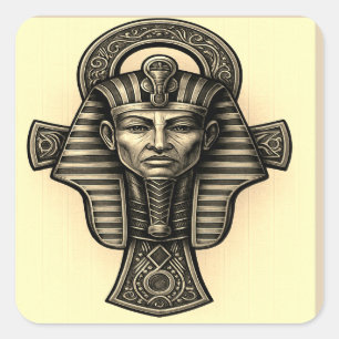 Sticker Carré Feuille d'autocollants Ankh Eternal