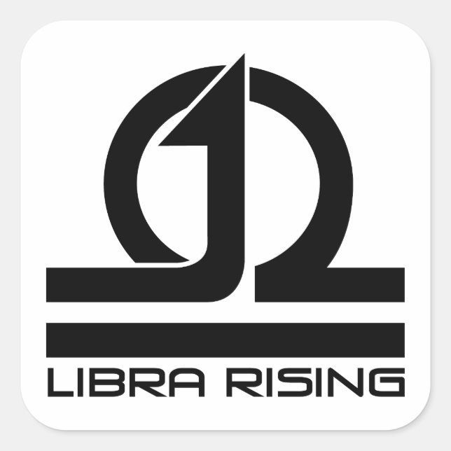 Sticker Carré Feuille d'autocollants Libra Rising Music (Devant)