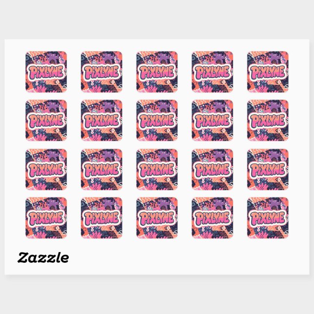 Sticker Carré Feuille d'autocollants Obsolète (Feuille)